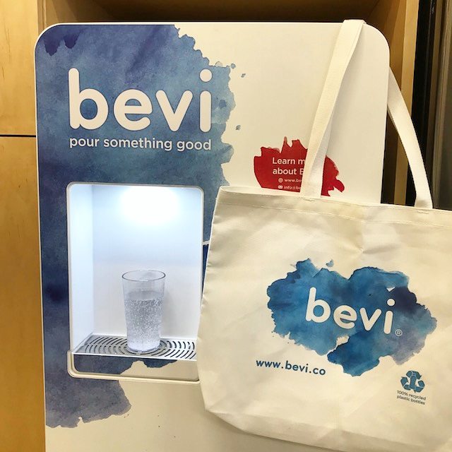 Bevi tote made from 100% recycled plastic bottles