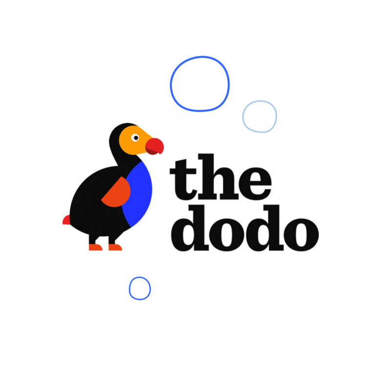 The dodo logo with bubbles