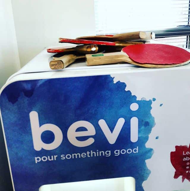 bevi and ping pong paddles