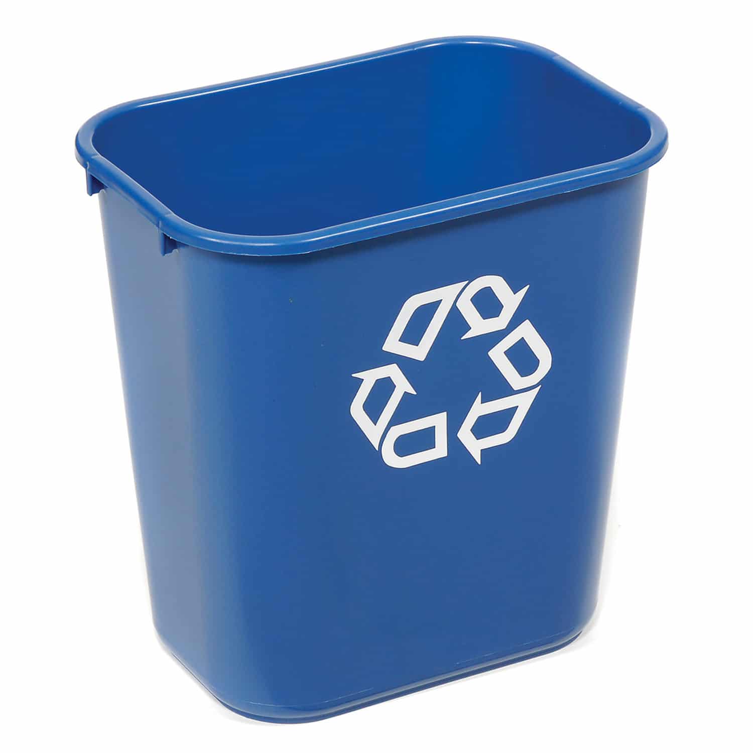 blue paper recycling bin