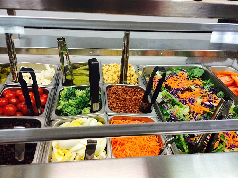 salad bar cafeteria customization options