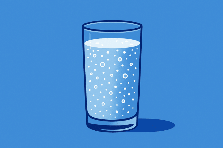 sparkling water bright in glass