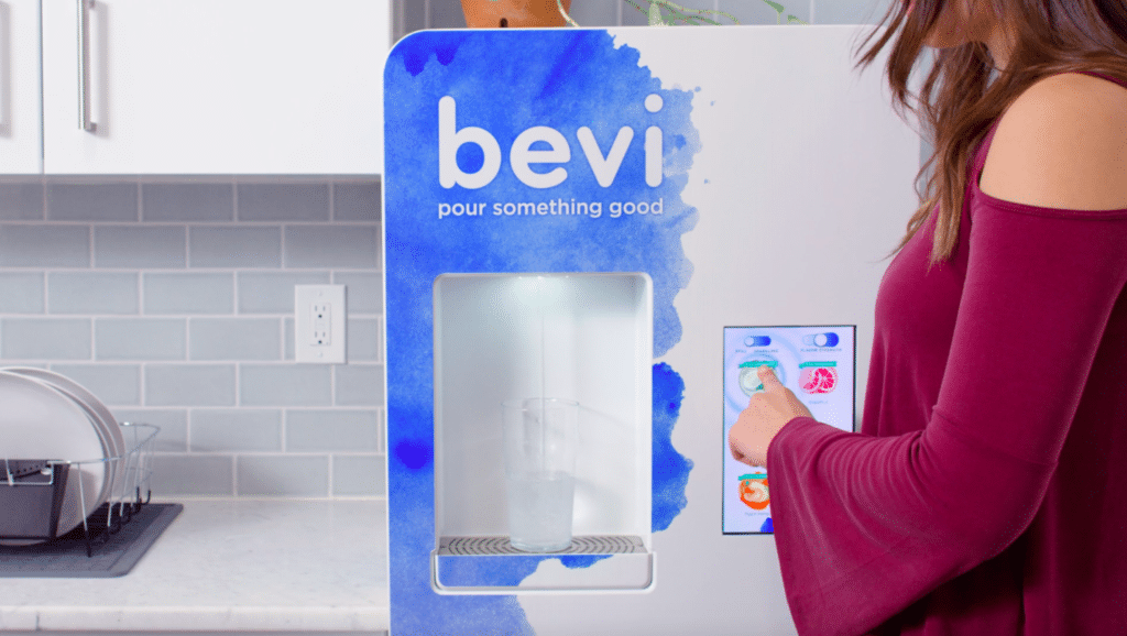 Press the touchscreen to pour - Bevi