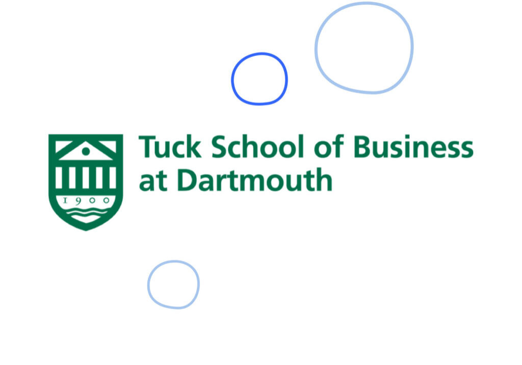 Dartmouth Tuck logo with bubbles