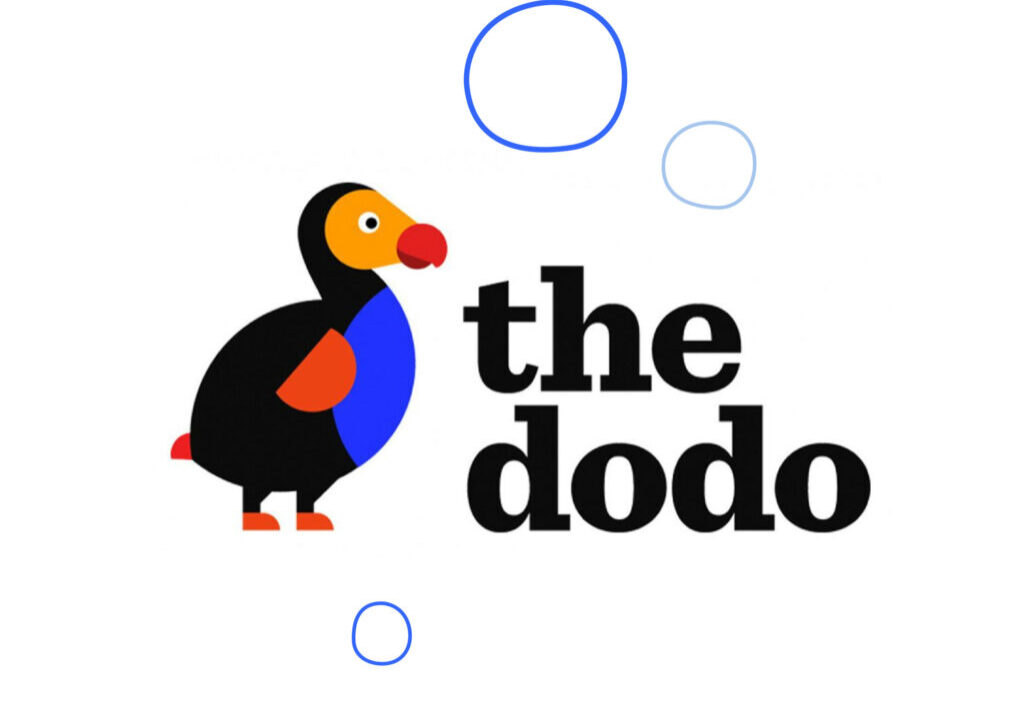 The dodo logo with bubbles